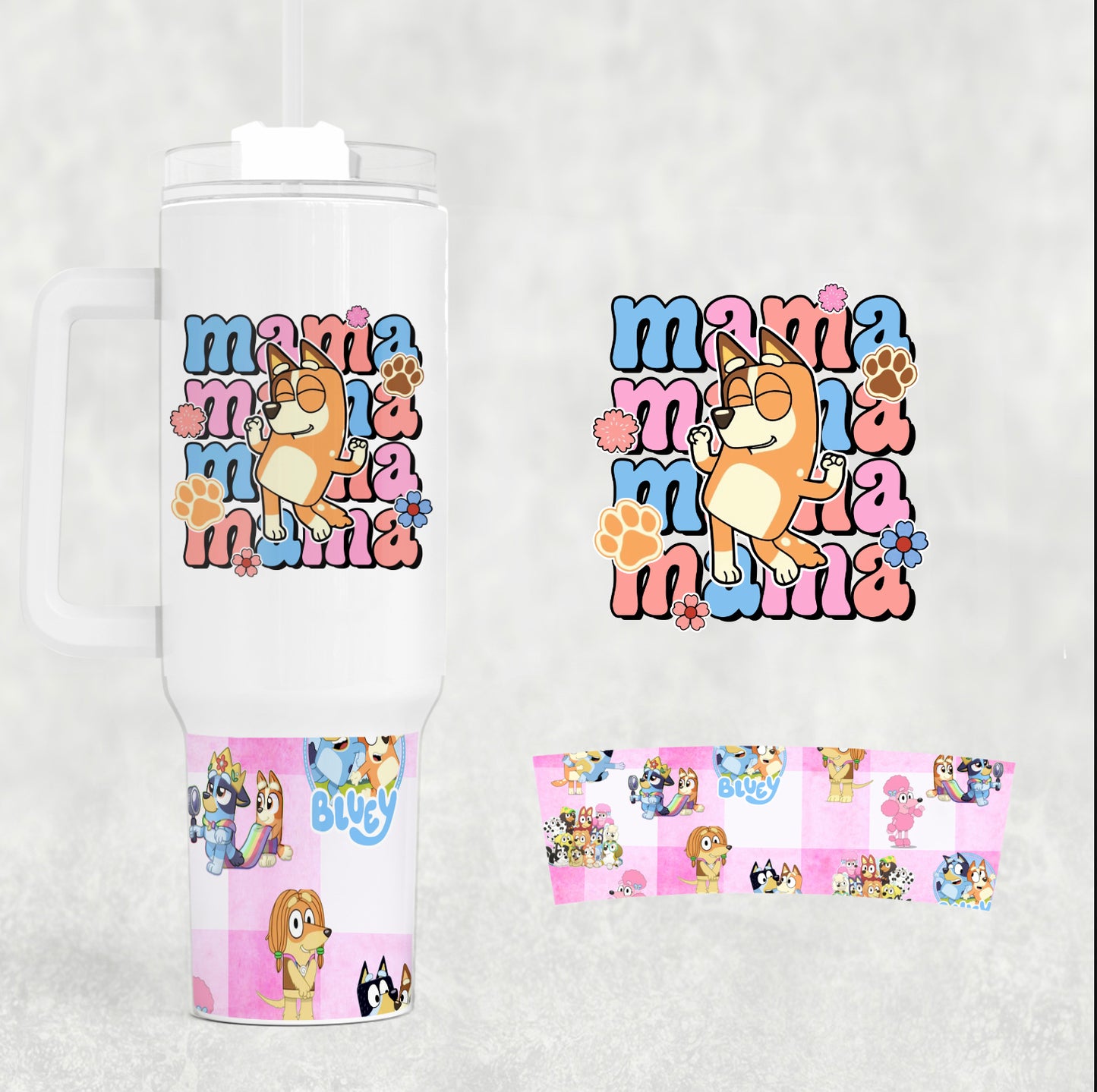 Mama Dog 40 oz Tumbler Preorder 4 wk tat