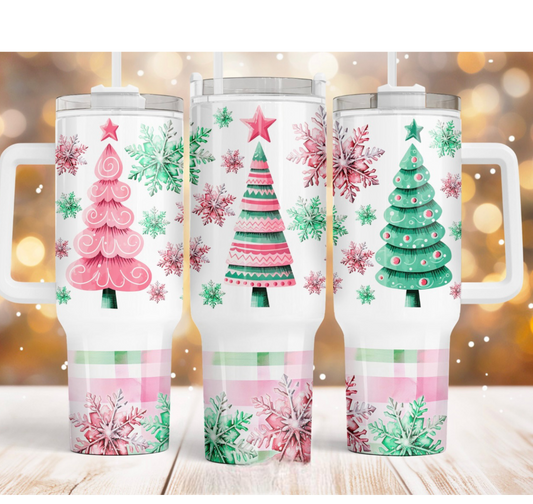 Christmas Trees 40 oz Tumbler Preorder 4 wk tat