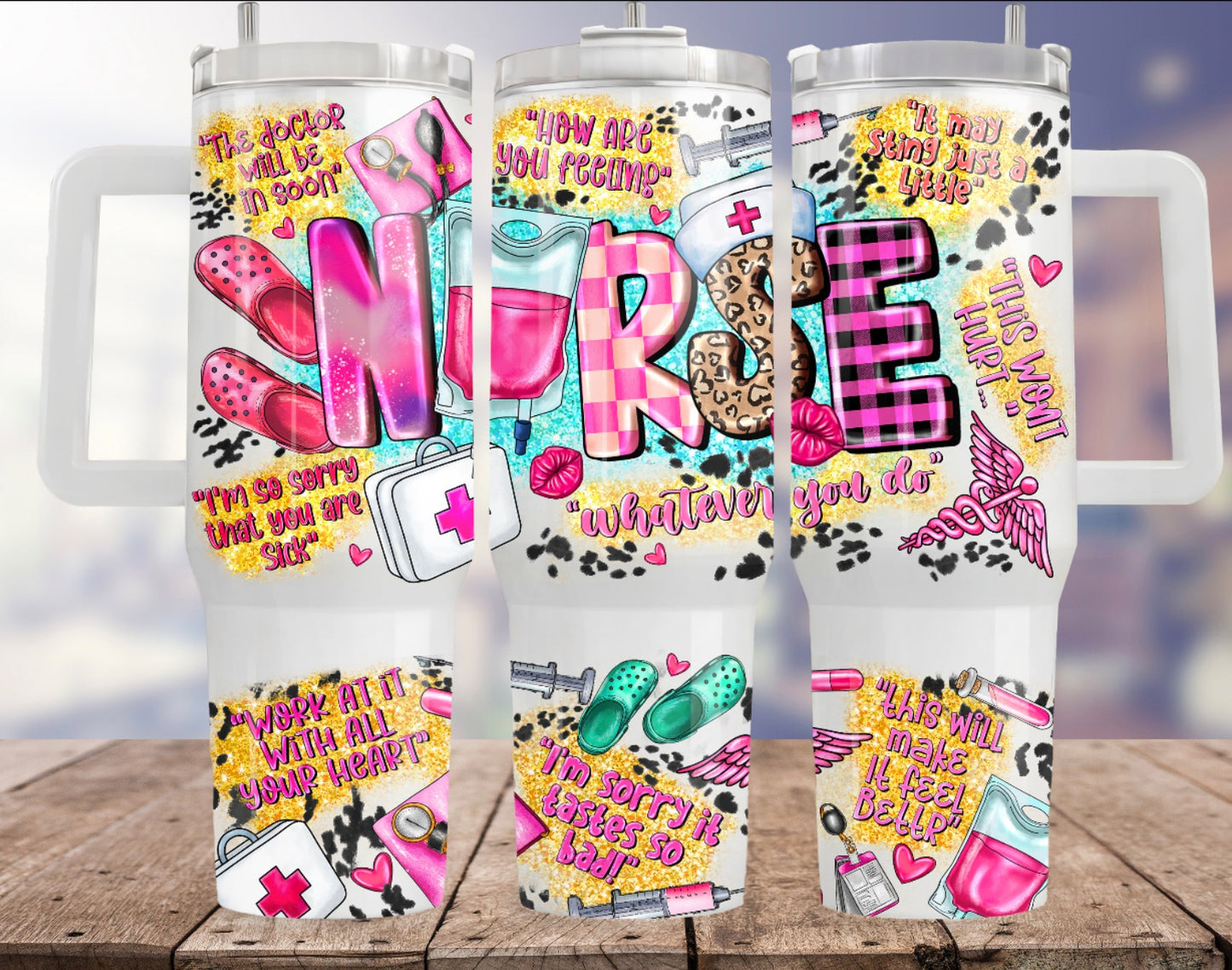 Nurse Bandage 40 oz Tumbler Preorder 4 wk tat