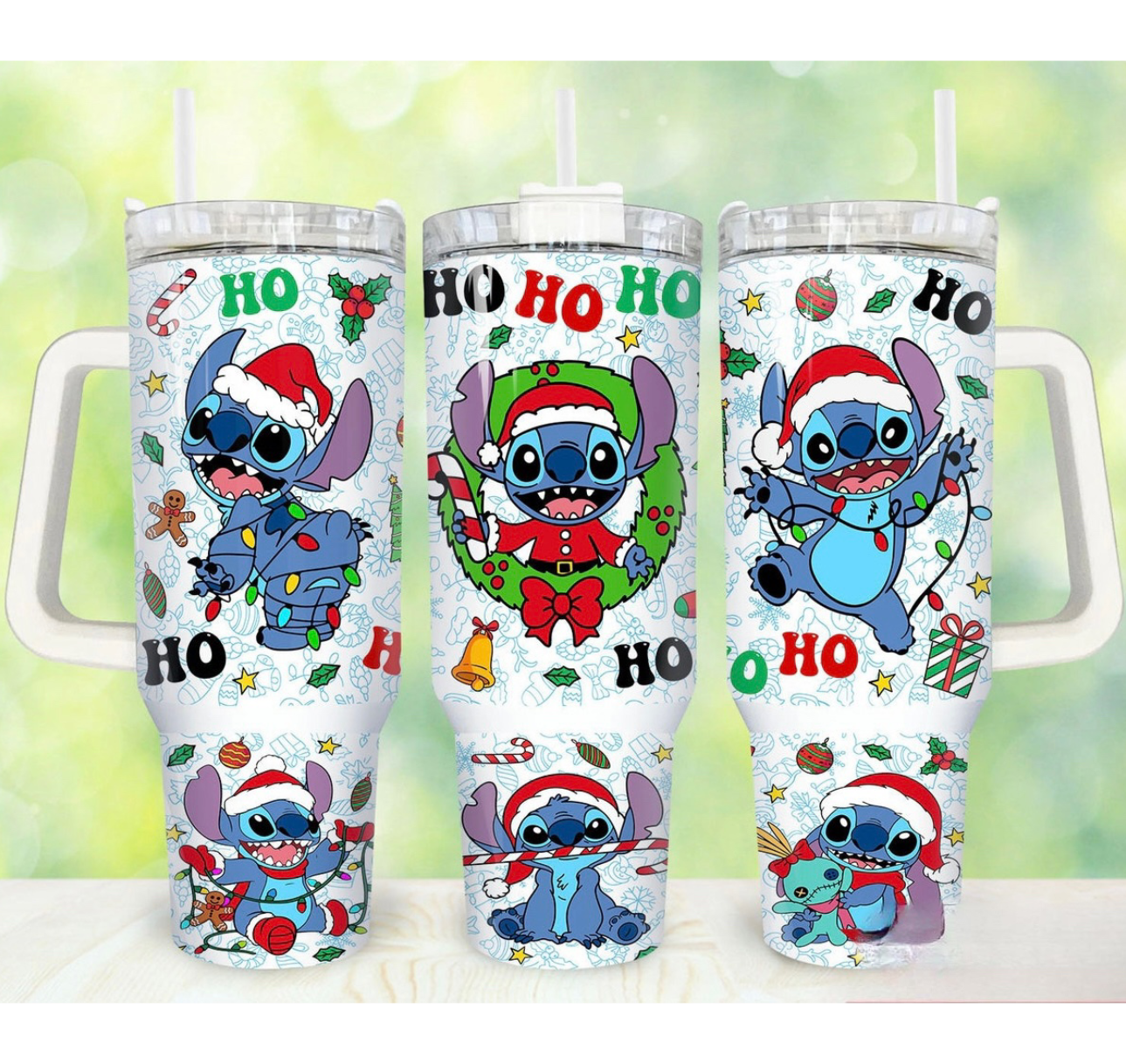 Ho Ho Ho Blue Guy 40 oz Tumbler Preorder 4 wk tat