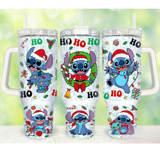 Ho Ho Ho Blue Guy 40 oz Tumbler Preorder 4 wk tat