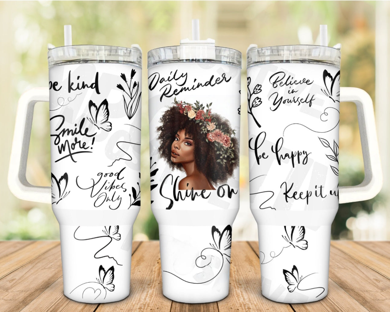 Affirmations 40 oz Tumbler Preorder 4 wk tat