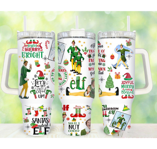 What The Elf 40 oz Tumbler Preorder 4 wk tat