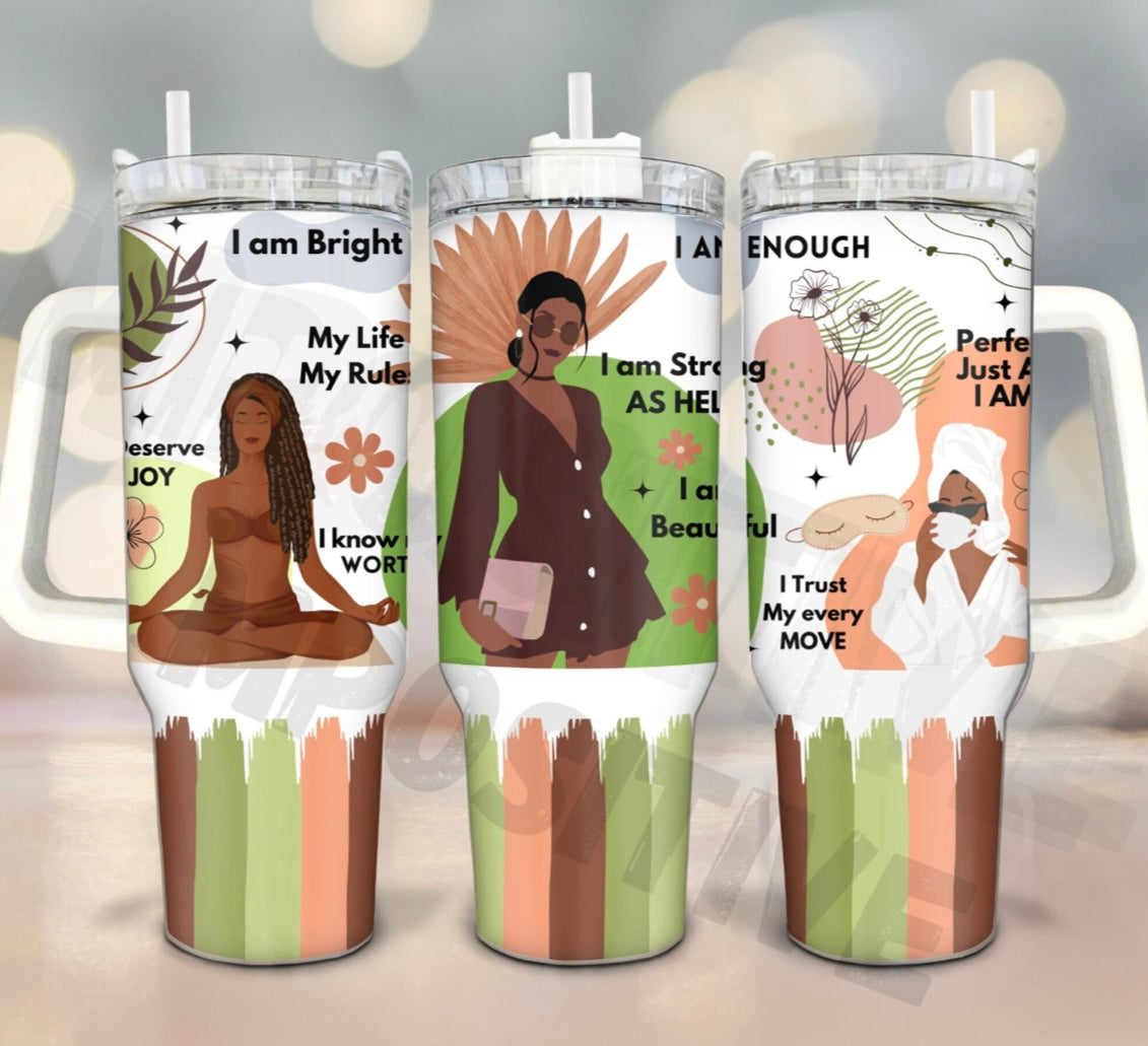 Black Girl Magic 40 oz Tumbler Preorder 4 wk tat