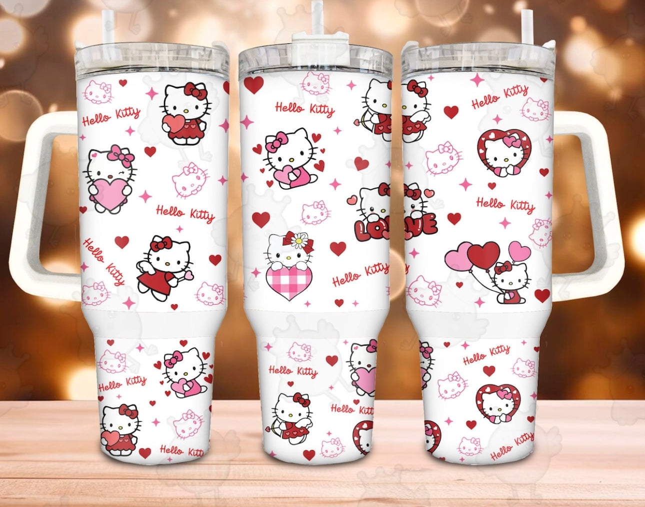 Kitty Hearts 40 oz Tumbler Preorder 4 wk tat