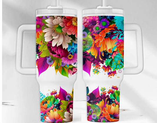 Bold Floral 40 oz Tumbler Preorder 4 wk tat