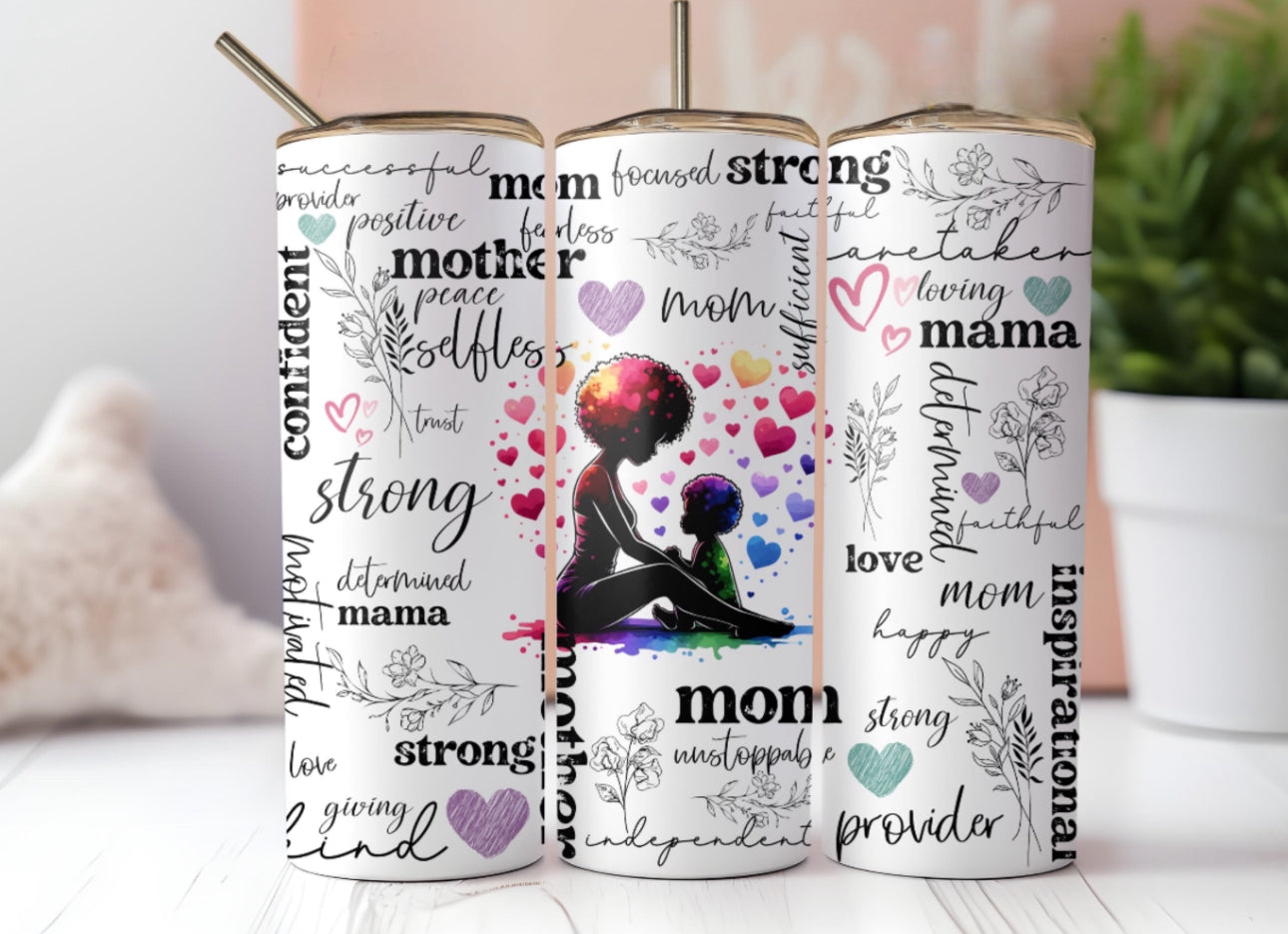 Mom Afro Tumbler