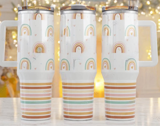 Rainbow 40 oz Tumbler Preorder 4 wk tat