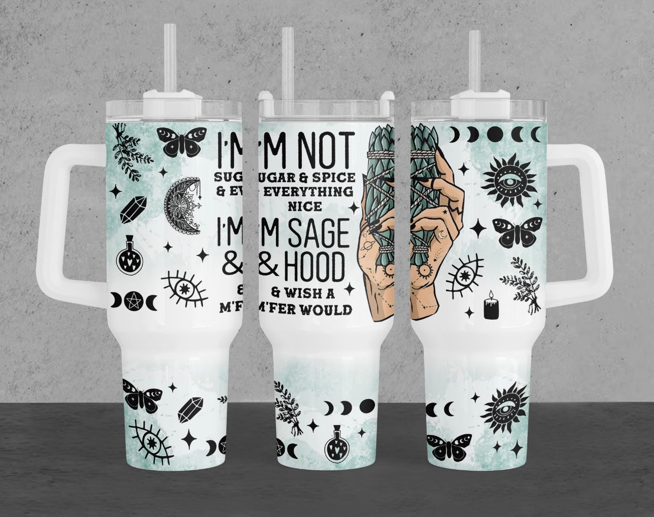 Sage & Hood 40 oz Tumbler Preorder 4 wk tat