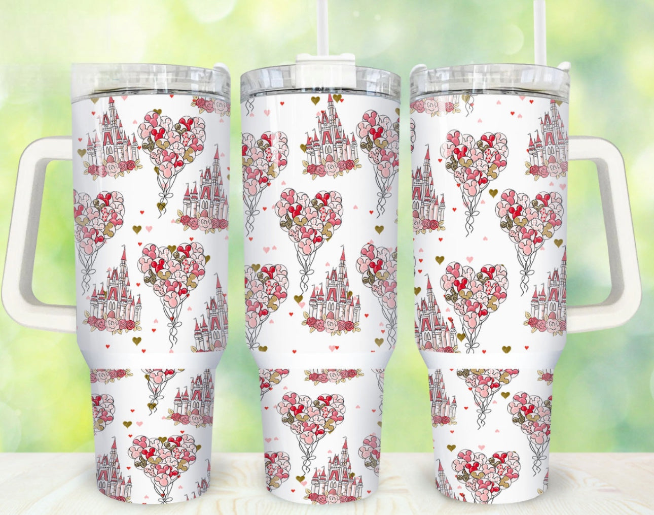 Heart Balloons 40 oz Tumbler Preorder 4 wk tat