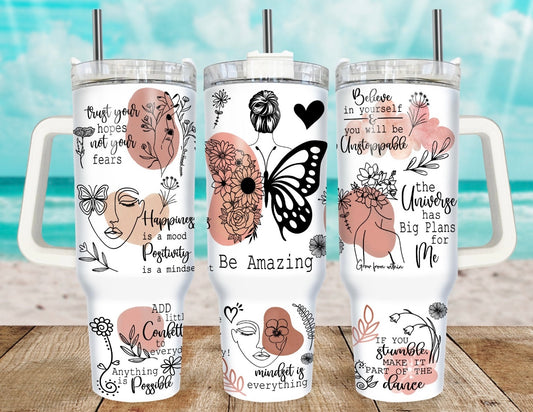 Be Amazing 40 oz Tumbler Preorder 4 wk tat