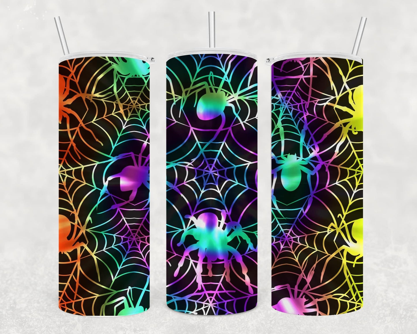 Neon Spiders Tumbler