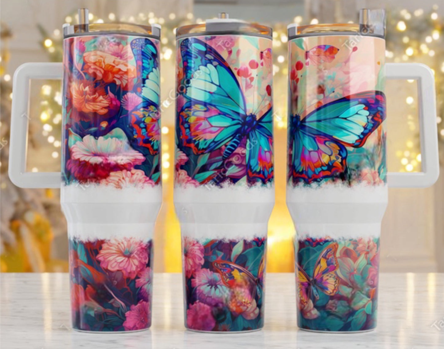 Butterfly Vibrant 40 oz Tumbler Preorder 4 wk tat