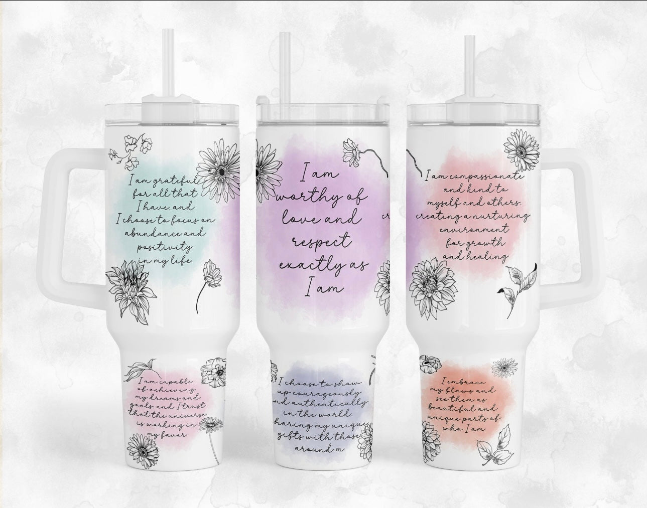 I Am Worthy 40 oz Tumbler Preorder 4 wk tat