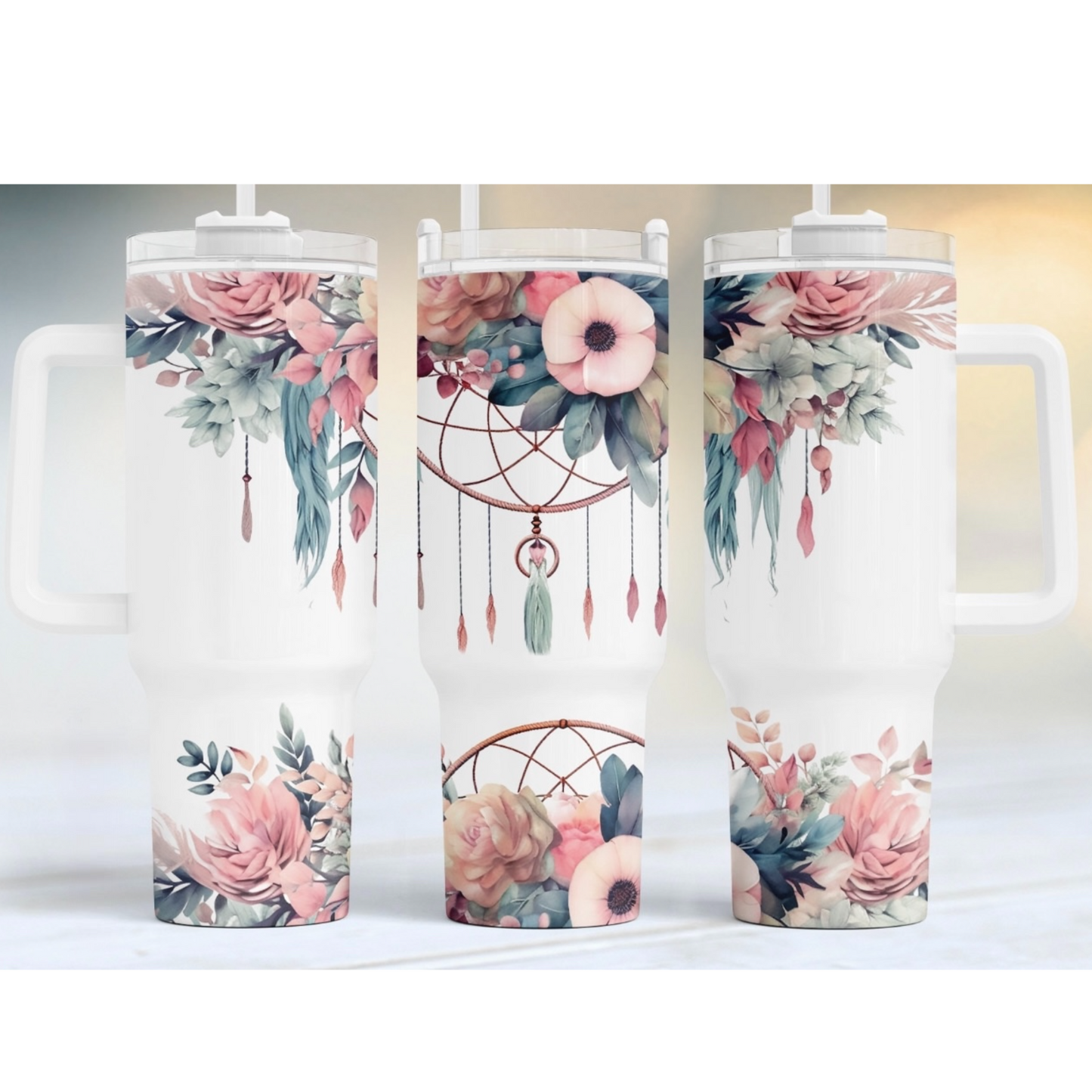 Flowers and Dreams 40 oz Tumbler Preorder 4 wk tat