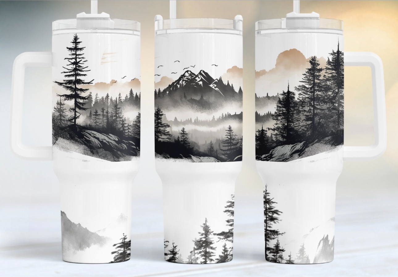 Mountains Scenery 40 oz Tumbler Preorder 4 wk tat