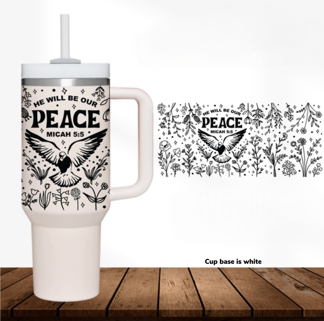 Peace 40 oz Tumbler Preorder 4 wk tat