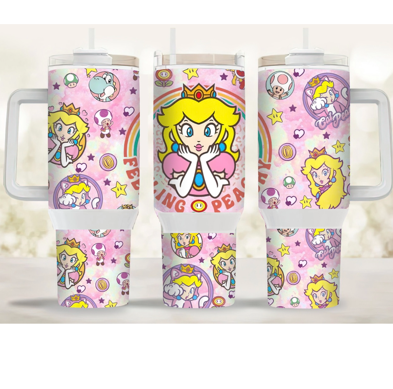 Peaches 40 oz Tumbler Preorder 4 wk tat