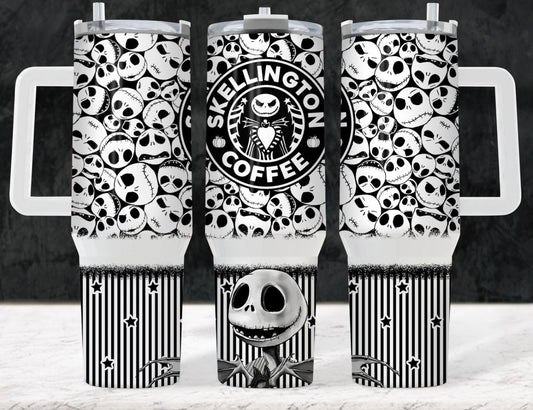 Black And White Coffee 40 oz Tumbler Preorder 4 wk tat