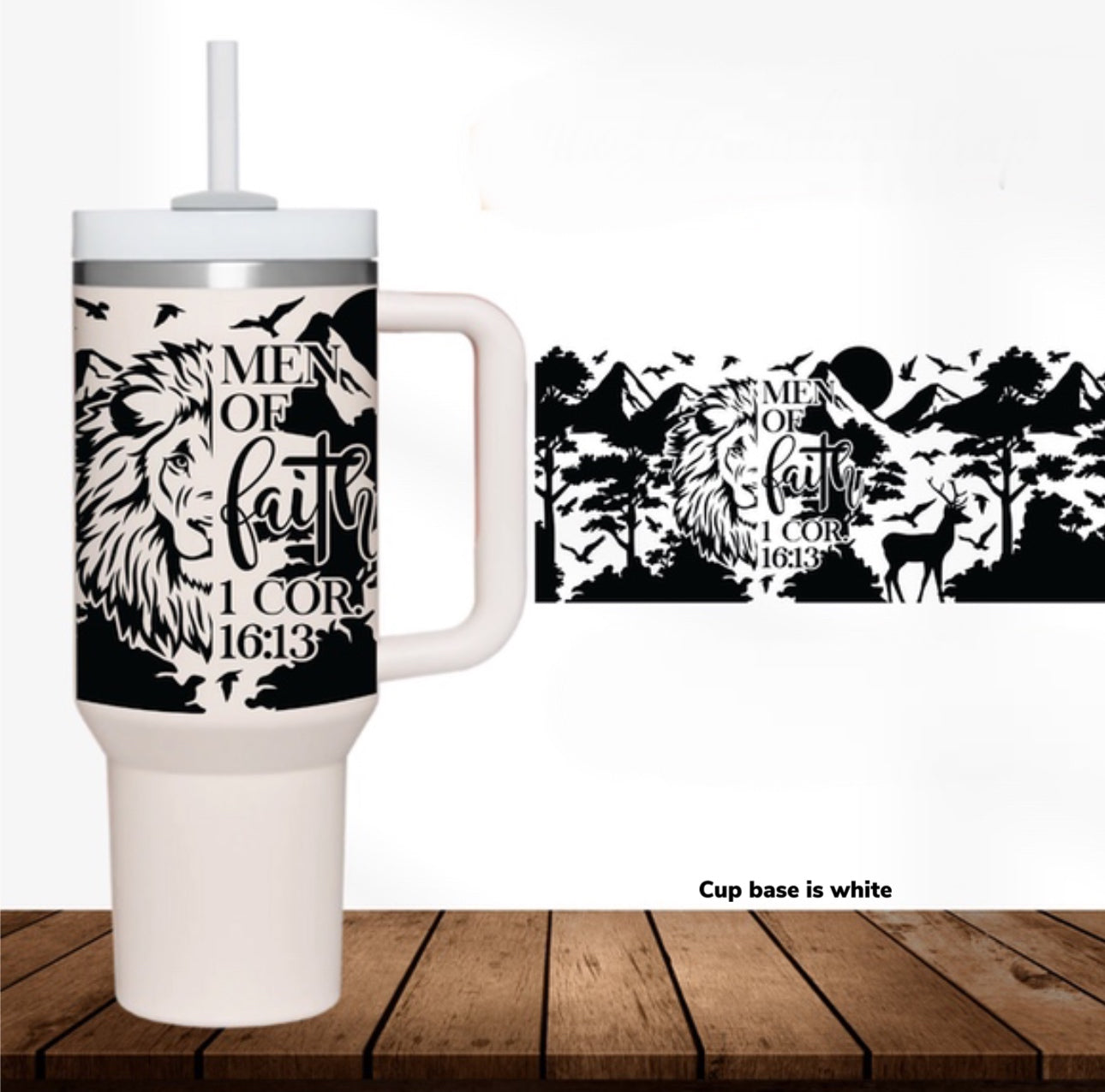 Men Of Faith 40 oz Tumbler Preorder 4 wk tat