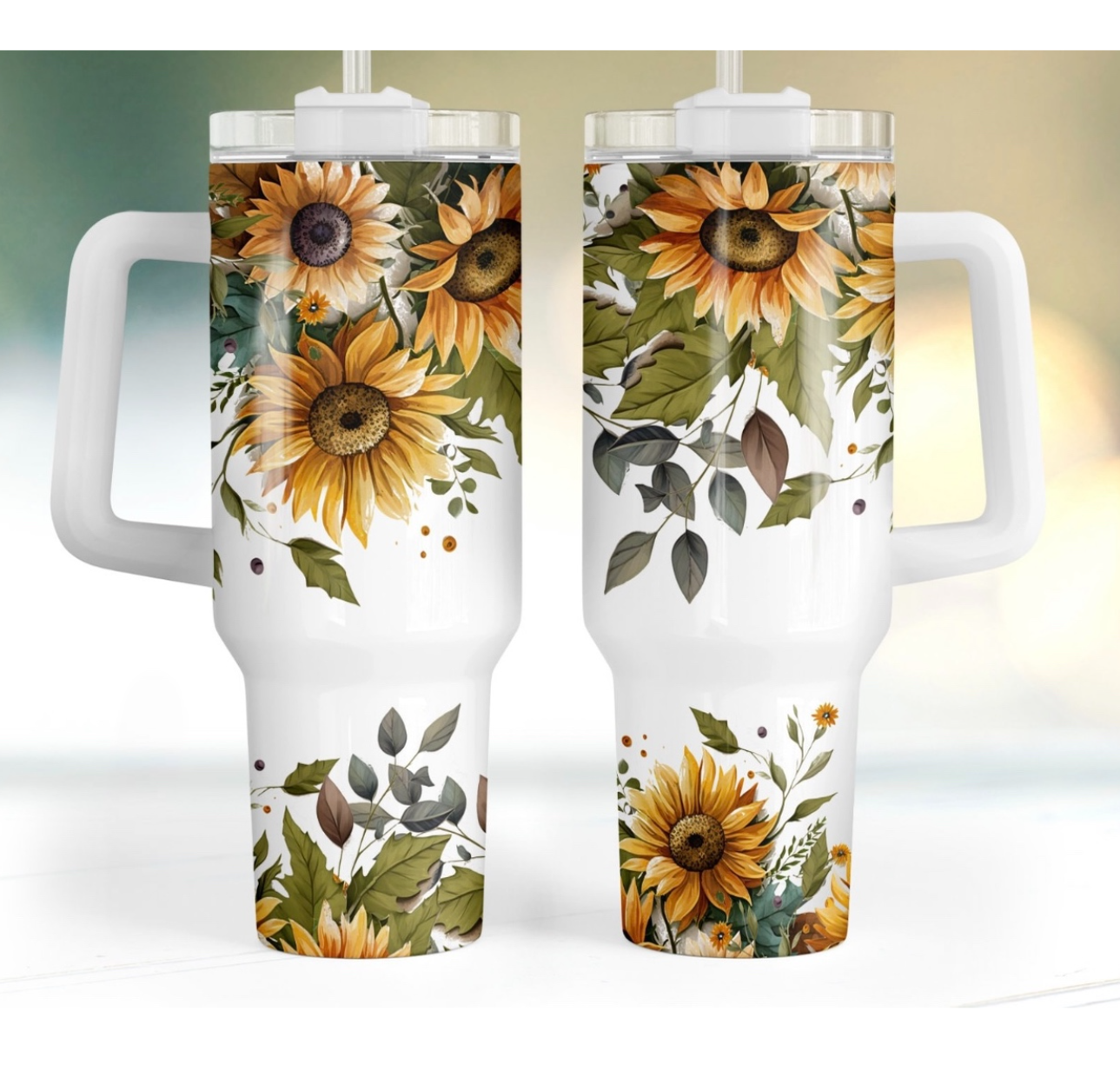 Rustic Sunflower 40 oz Tumbler Preorder 4 wk tat