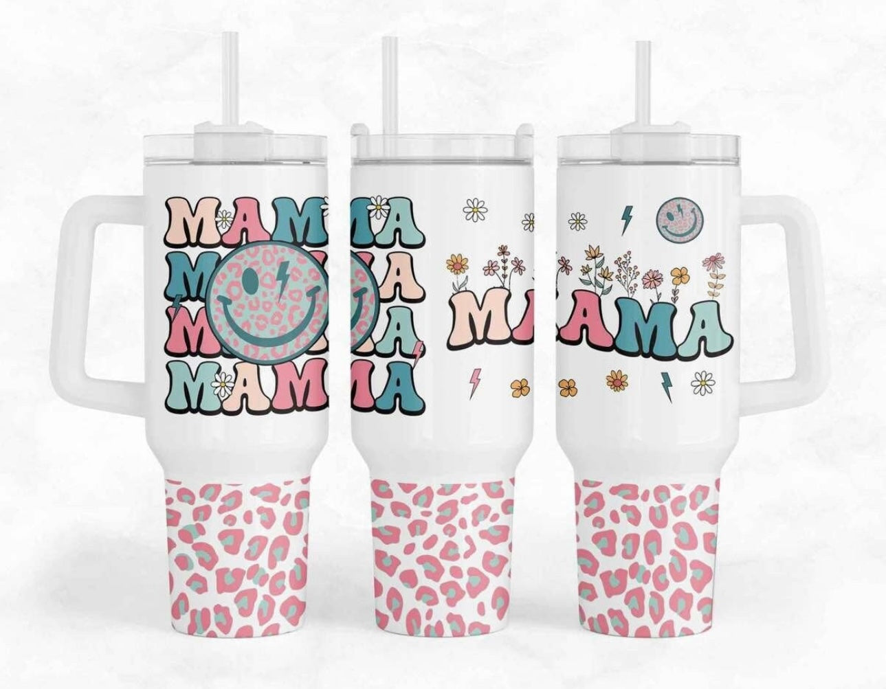 Mama Mama Mama 40 oz Tumbler Preorder 4 wk tat