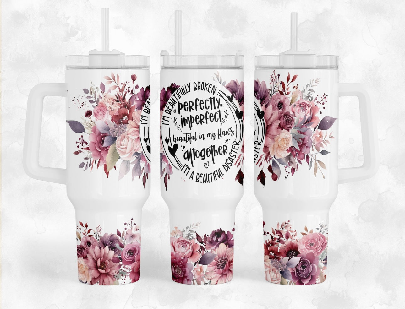 Perfectly Imperfect 40 oz Tumbler Preorder 4 wk tat