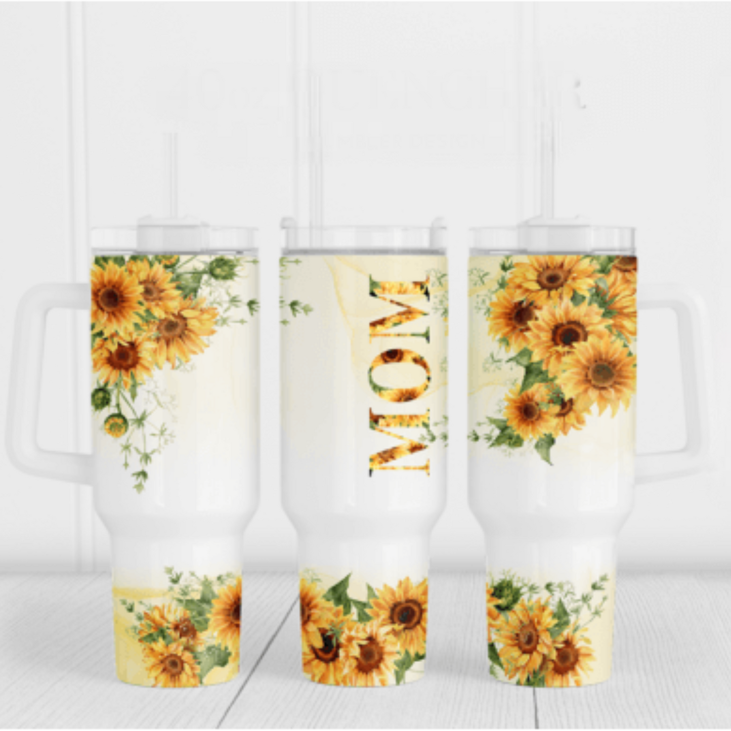 Sunflower Mom 40 oz Tumbler Preorder 4 wk tat