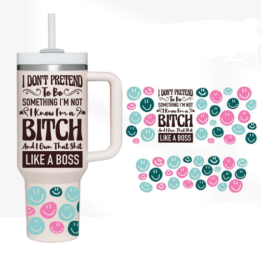 Like A Boss 40 oz Tumbler Preorder 4 wk tat