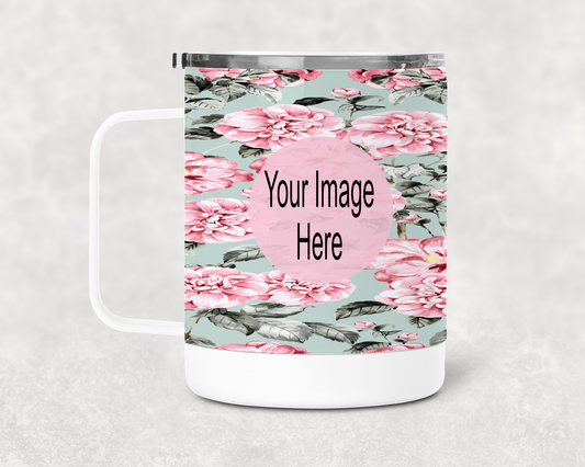 Pink Floral Insulated Mug