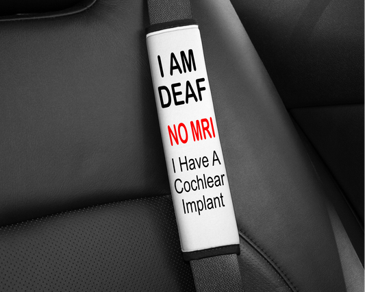 I Am Deaf Seatbelt Cover *Add Name*