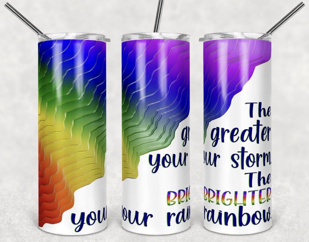 Bright Rainbow Tumbler-Stay Foxy Boutique, Florissant, Missouri