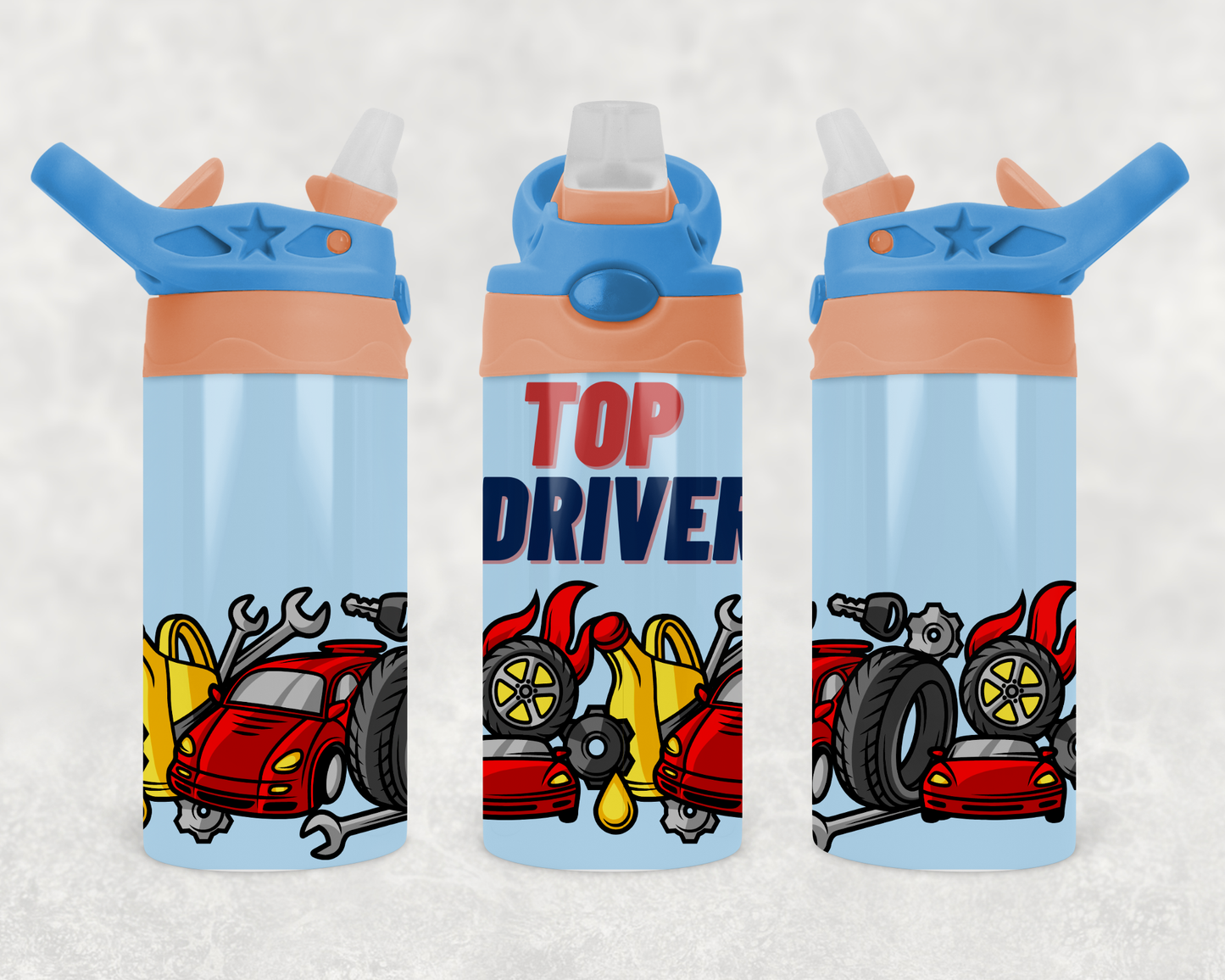 Top Driver Sippy Cup or Kids Water Bottle