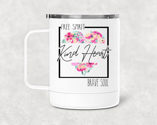 Kind Heart Pink Mug /Wine Cup