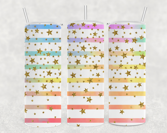 Golden Stars Tumbler