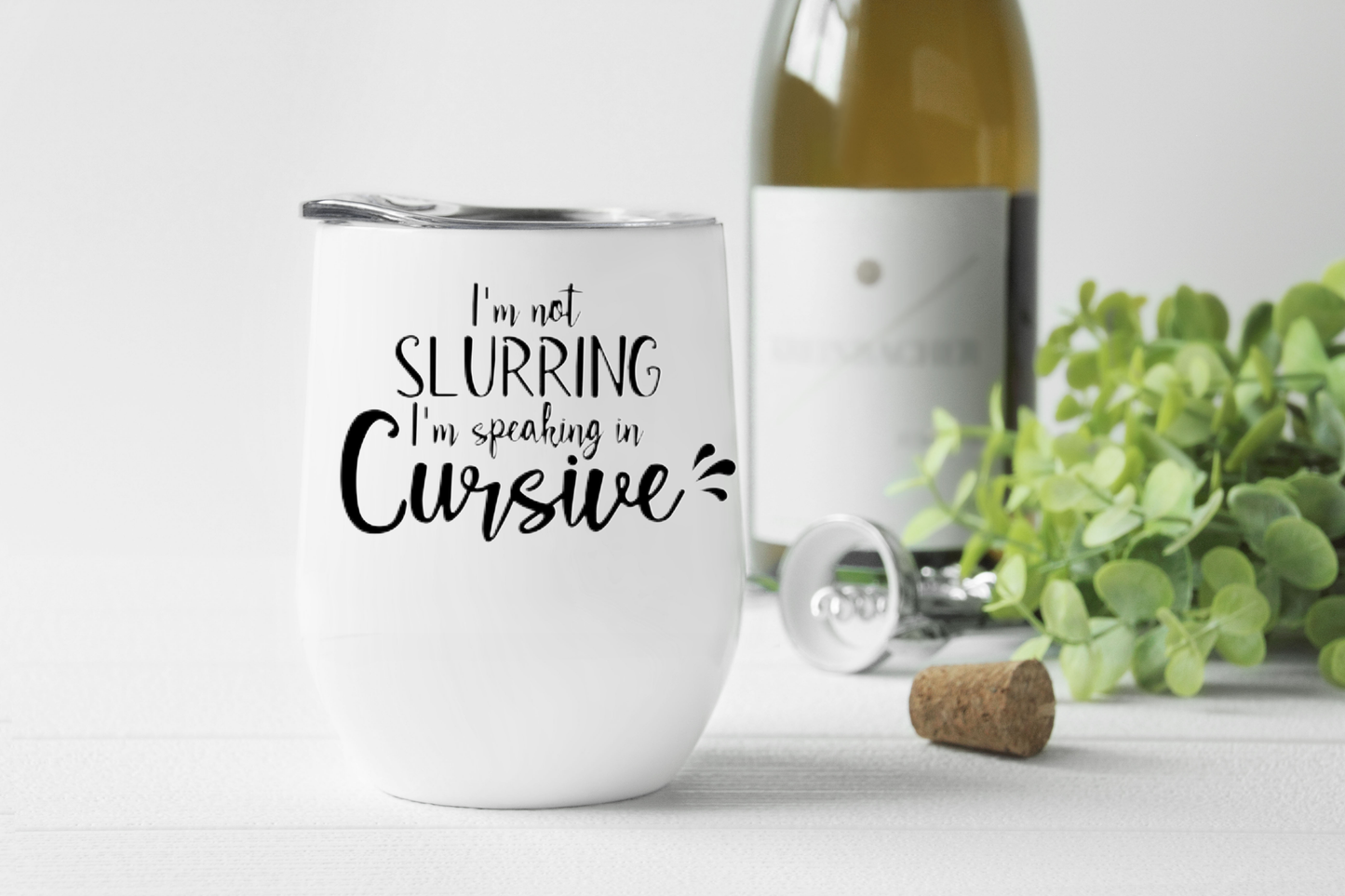 Cursive Mug /Wine Cup