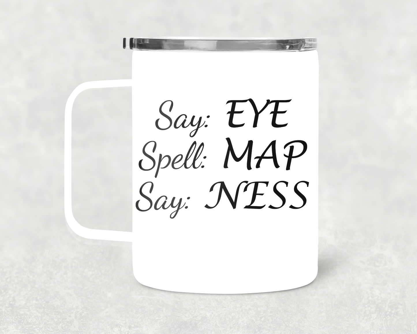 Eye Map Ness Black Mug /Wine Cup