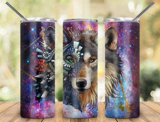 Galaxy Wolf Tumbler