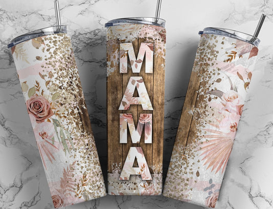 Rose Pastel Mama Tumbler