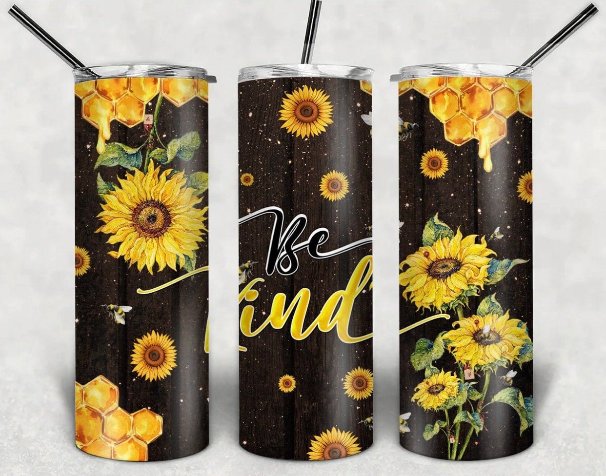 Sunflower Be Kind Tumbler-creative fabrica-Stay Foxy Boutique, Florissant, Missouri