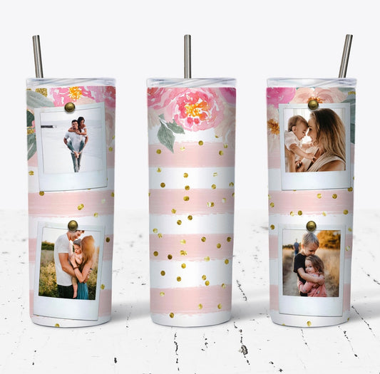 Floral Tumbler *ADD YOUR OWN PICTURES