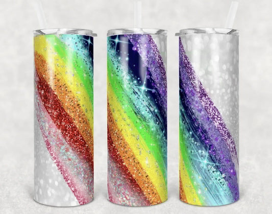 Glitter Rainbow Tumbler-Stay Foxy Boutique, Florissant, Missouri