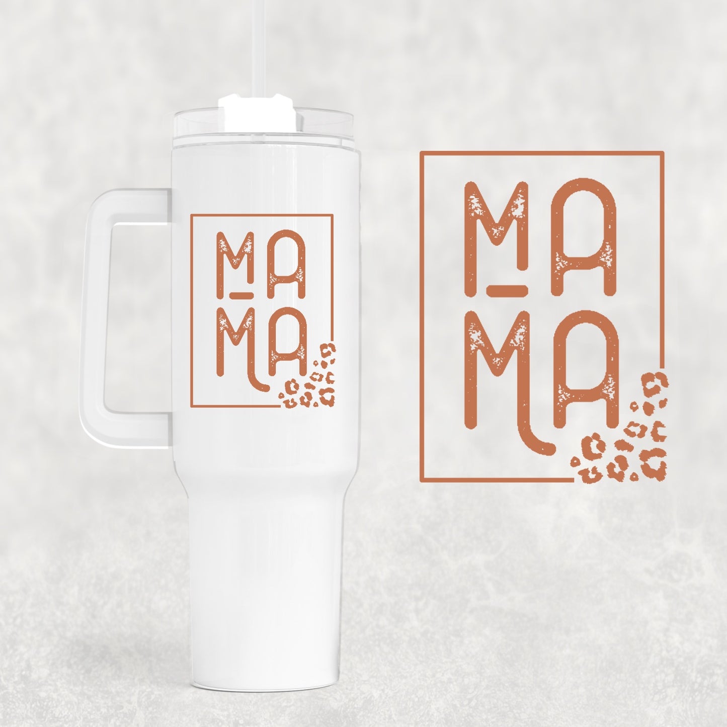 Mama Stacked 40 oz Tumbler Preorder 4 wk tat