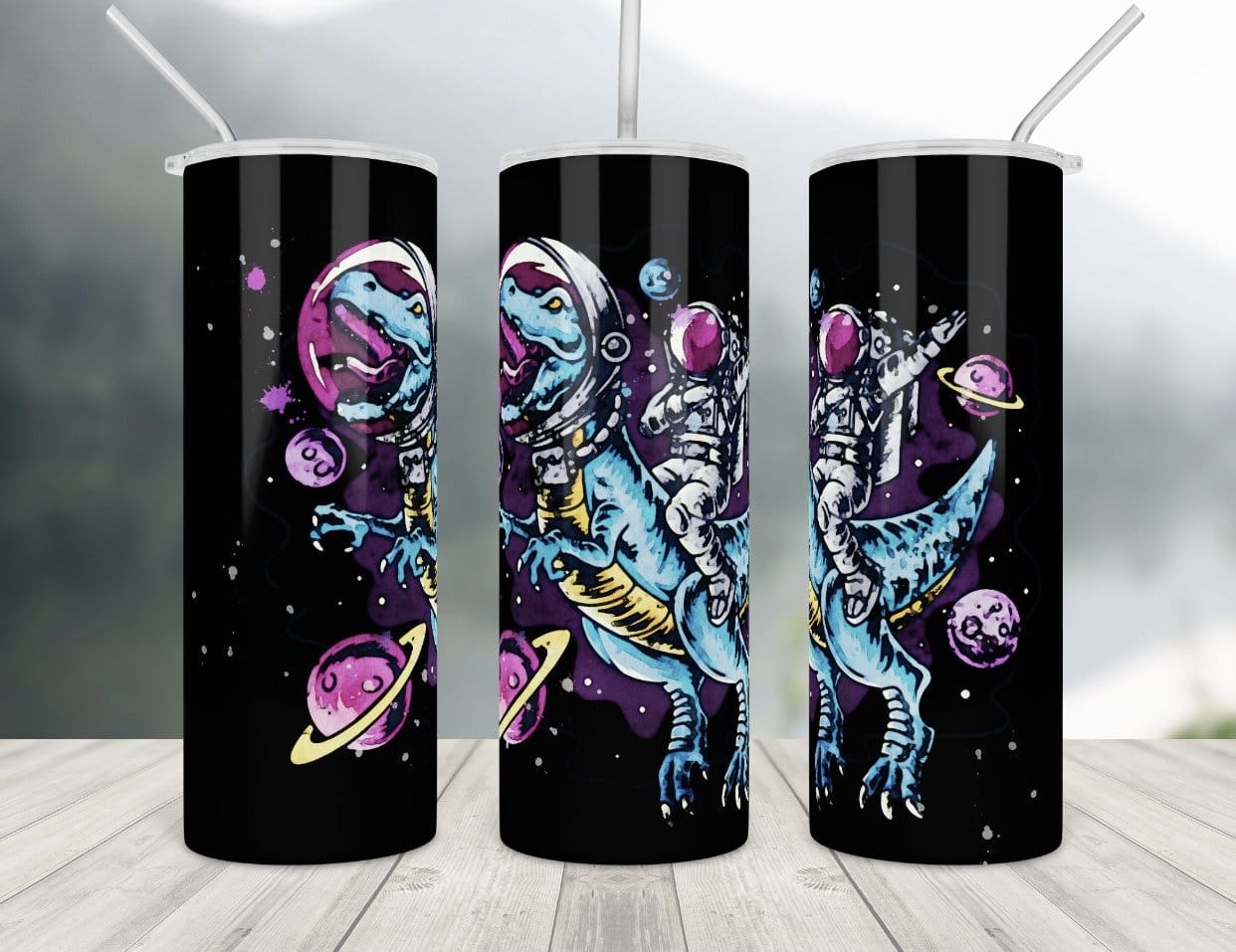 Astronaut Dinosaur Tumbler-Stay Foxy Boutique, Florissant, Missouri