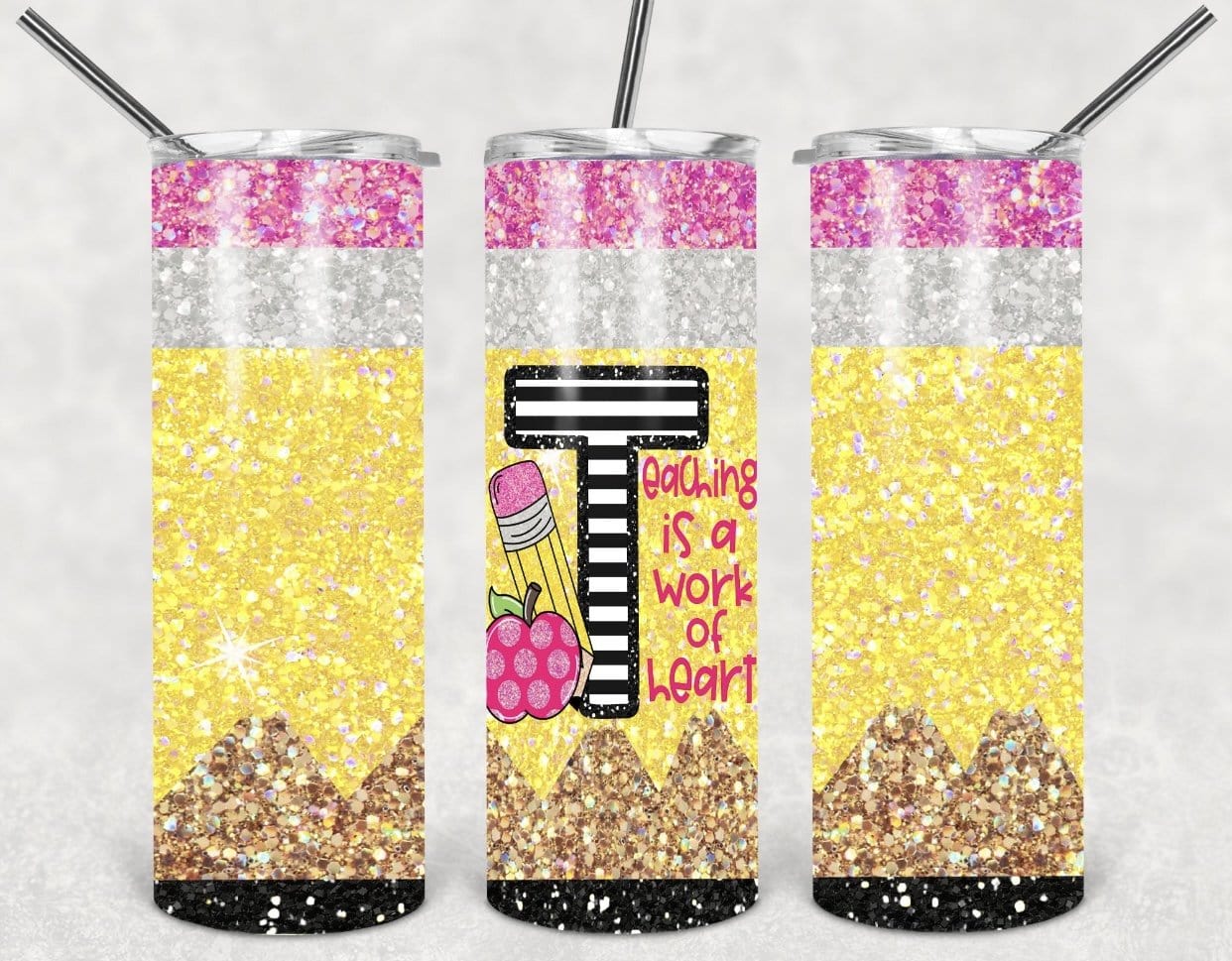 Pencil Teacher Tumbler-Stay Foxy Boutique, Florissant, Missouri