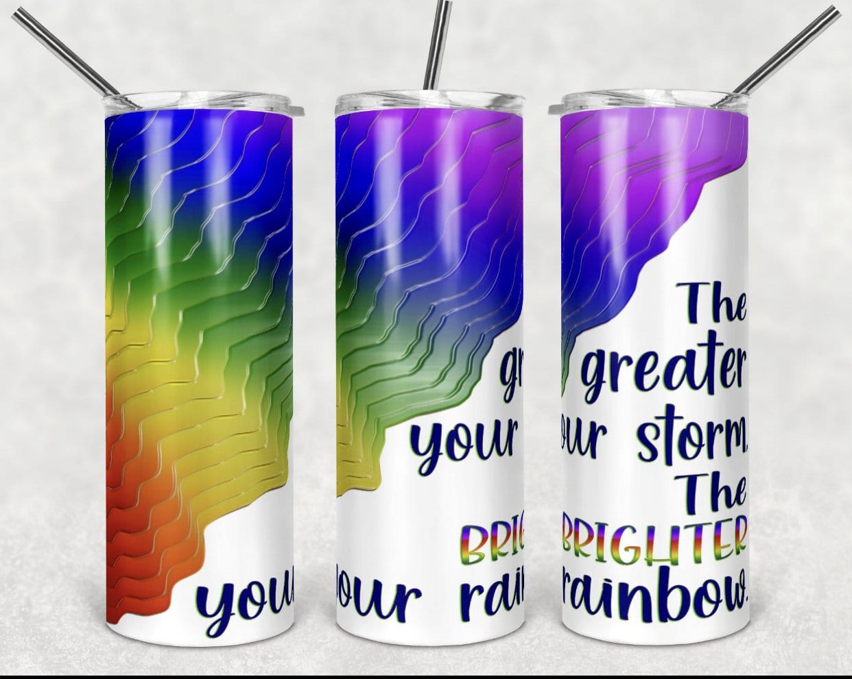 The Brighter Your Rainbow Tumbler-Stay Foxy Boutique, Florissant, Missouri