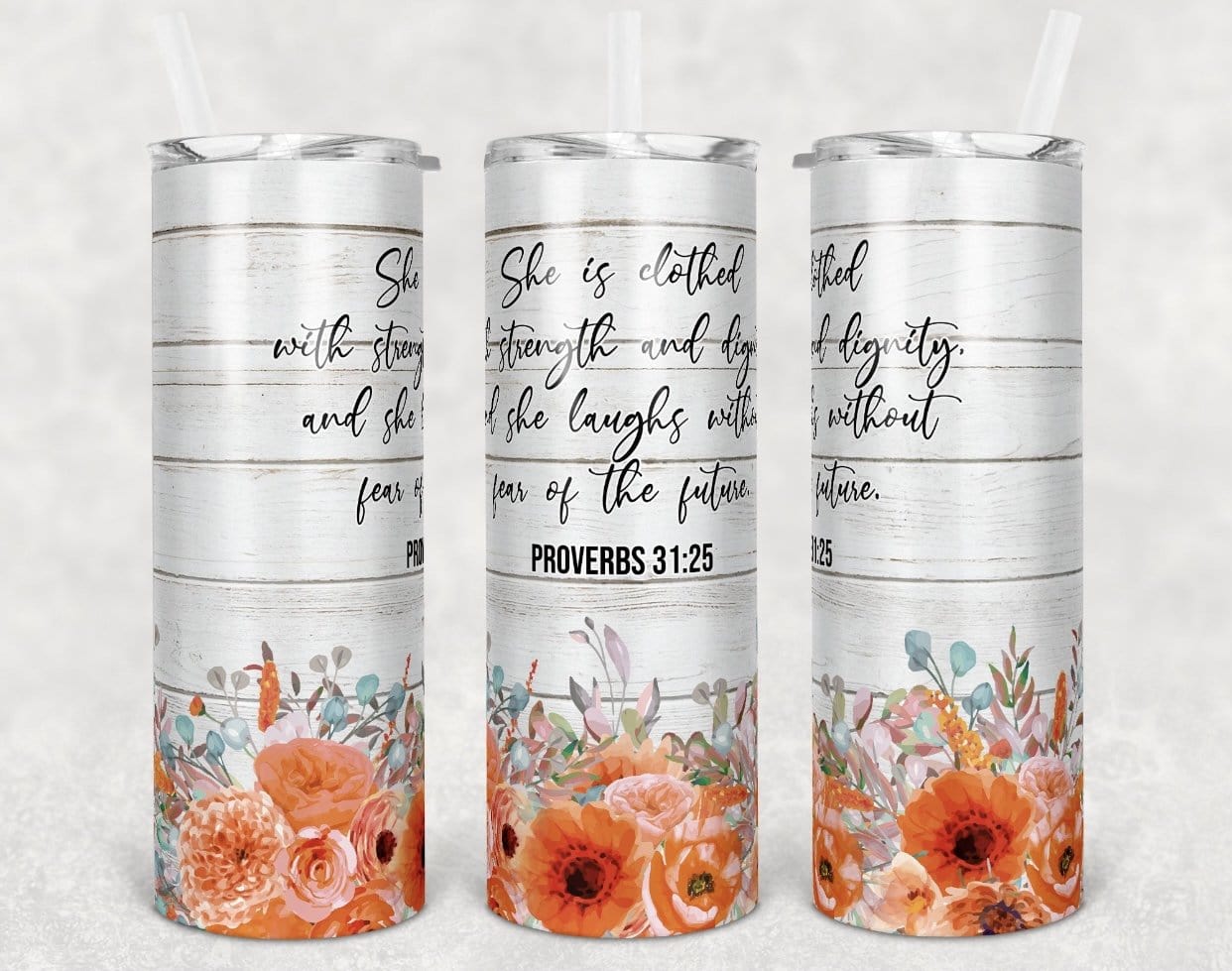 Proverbs 31:25 Tumbler-Stay Foxy Boutique, Florissant, Missouri