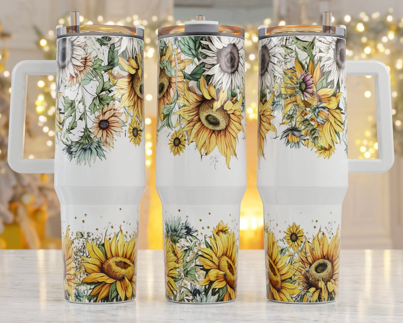 Sunflower Bundles 40 oz Tumbler Preorder 4 wk tat