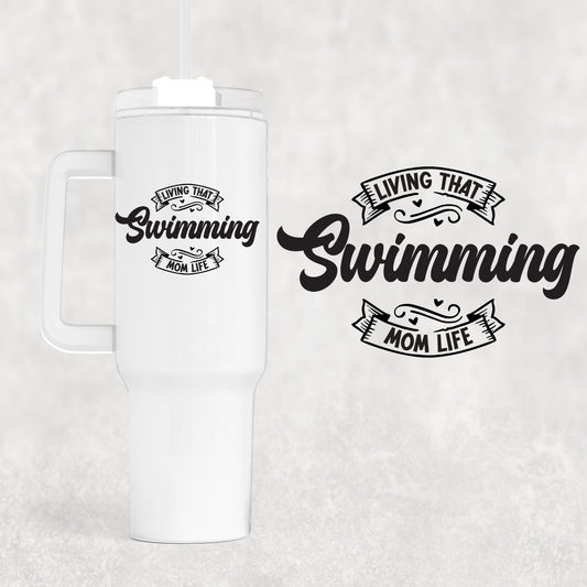 Swimming 40 oz Tumbler Preorder 4 wk tat