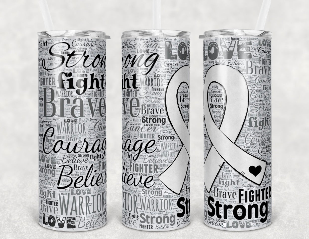 White Ribbon Tumbler-Stay Foxy Boutique, Florissant, Missouri